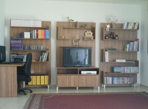 ספריה פתוחה בסלון